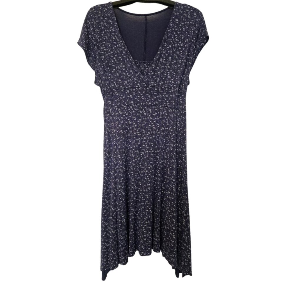 Pretty blue floral dress purchased in Italy NWOT Size L